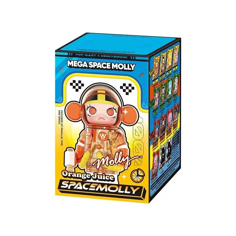 Popmart Mega Space Molly 100% Anniversary Series — 4th Gen Blind Box Collectible Action Figure Toy, Mystery Gift Model