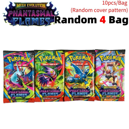 Pokémon Mega Evolution Phantasmal Flames TCG Cards – English 9+1 Booster Pack Trading Card Collection Set
