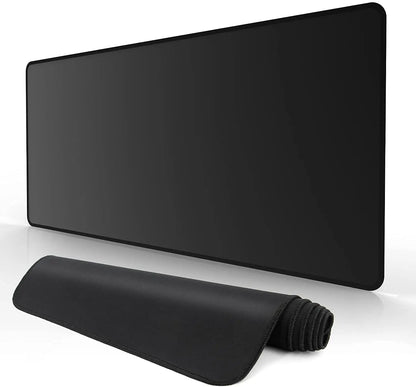 XXL Black Gaming Mouse Pad – Large Desk Mat for Keyboard & Mouse, Non-Slip PC Gamer Mouse Carpet Desktop Accessories Pad