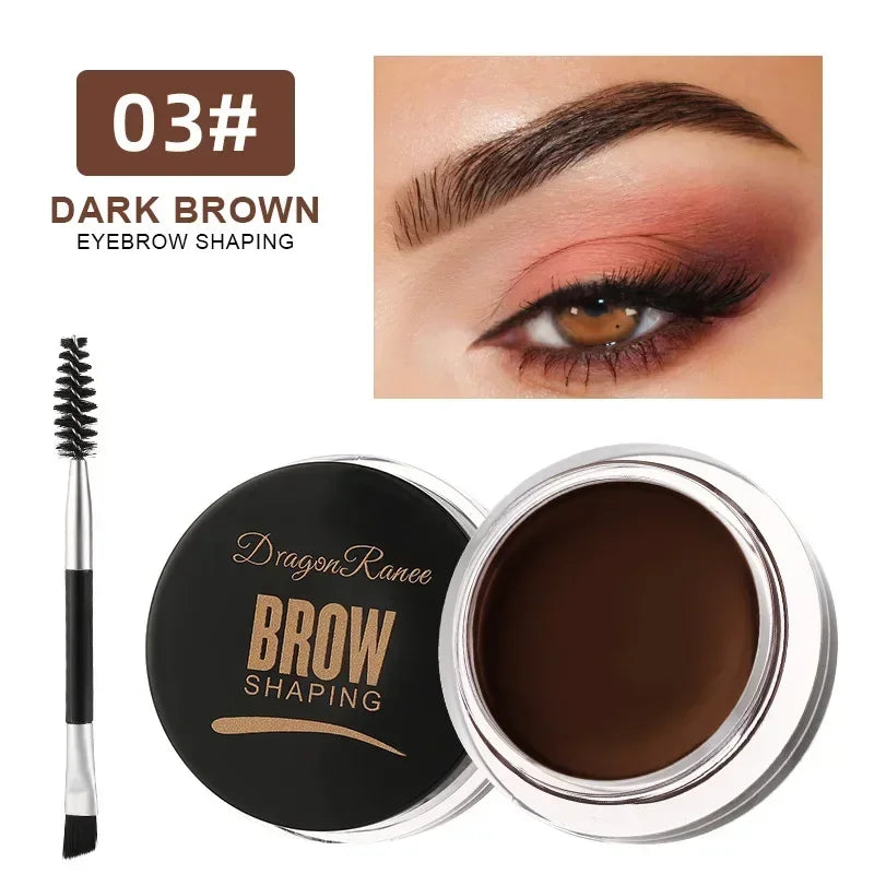 Matte Eyeliner & Eyebrow Cream Gel – Waterproof, Long-Lasting Brow Contouring Cream in Brown & Black for Wild Brows & Concealer