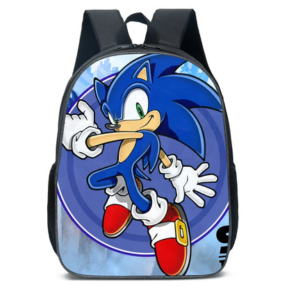 Cartoon Sonic School Backpack – Anime Kids' Primary & Secondary Mochila Bag