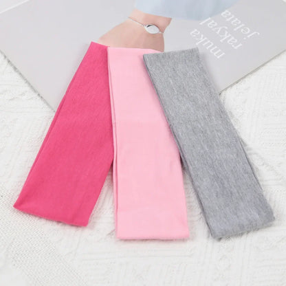3pcs Elastic Solid Color Hair Bands – Unisex Headbands for Sports, Yoga, Running & Fitness