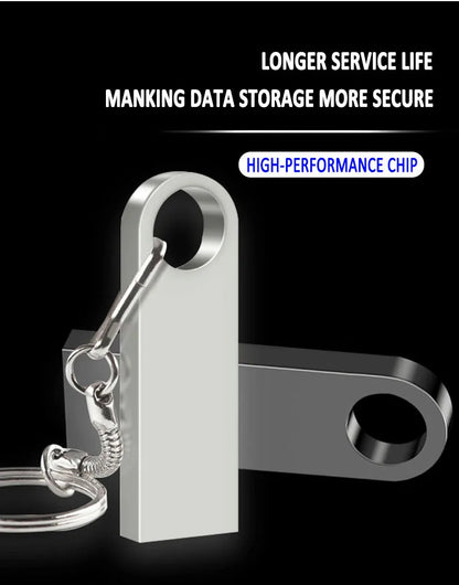 USB Flash Drive – Metal Pen Drive 4GB to 128GB Memory Stick, High-Speed USB Stick