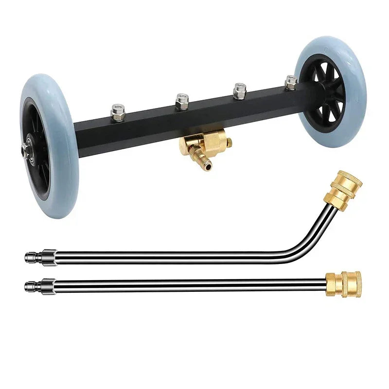 5000 PSI High-Pressure Car Washer – 16 Inch Electric Chassis Cleaning Water Broom with Dual Extension Rods for Vehicles & Motorcycles