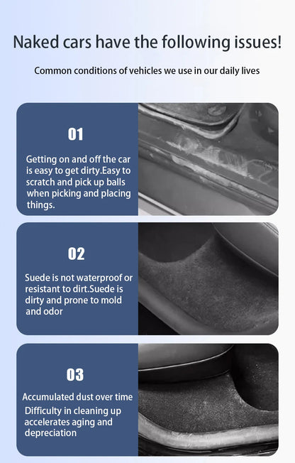 Tesla Model Y Juniper 2025+ Door Threshold Strips – ABS Anti-Scratch & Dirt-Resistant Interior Accessories for Front & Rear Doors