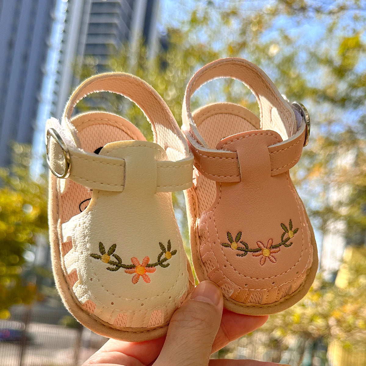 Infant Baby Sandals – Summer Newborn Crib Shoes, Flat First Walkers for Boys & Girls, Wedding Dress Shoes