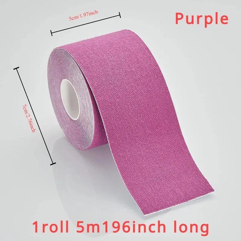 Sports Tape Muscle Patch - 5cm x 5m Lift Chest Tape, Anti-Sagging Knee & Elbow Stretch Fitness Brace