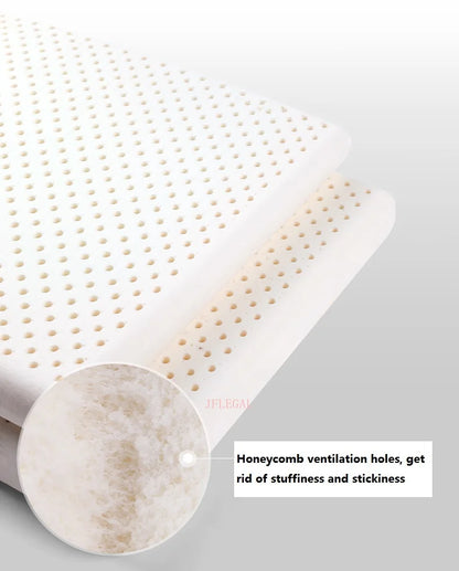JFLEGAL Thailand Natural Latex Cushion – Washable Square Seat Pad for Buttocks Pain Relief, Office Chair Cushion Cojin