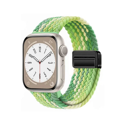 Nylon Braided Watch Band for Apple Watch – Compatible with Series SE, 3–10 & Ultra (38–49mm Adjustable Sport Strap)