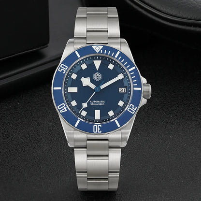 San Martin SN0121T Titanium Diving Watch – NH35 Automatic, Grade 2 Titanium, 120-Click Bezel, 300M Waterproof Wristwatch
