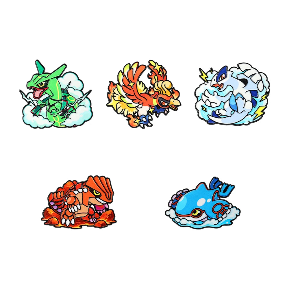 5pcs Cute Anime Elf Enamel Pins - Cartoon Brooch Badges for Backpacks, Clothing, and Fashion Accessories