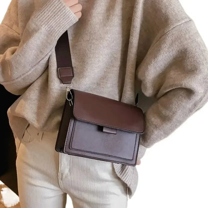 Classic PU Leather Crossbody Bag for Women – Fashion Shoulder Messenger, Travel Handle Flap Handbag