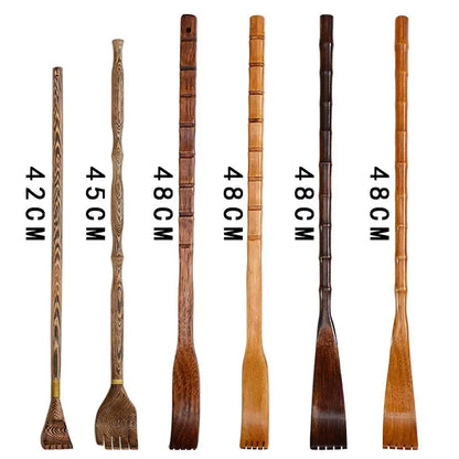 Long Handle Wooden Back Scratcher Massager - Body Massage Rake for Household Health and Relaxation