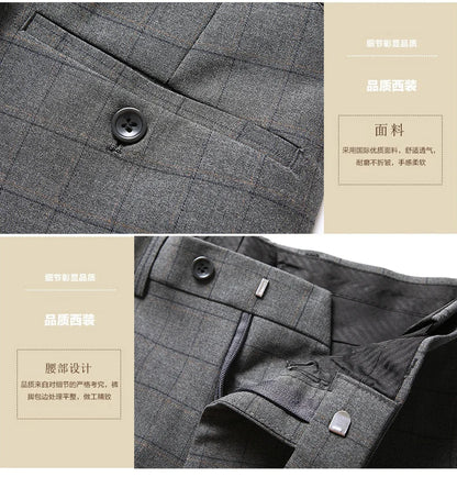 2023 Men’s Two-Button Wedding Suit — Korean Slim Fit Fashion Business Formal Two-Piece Set (Blazer + Trousers)
