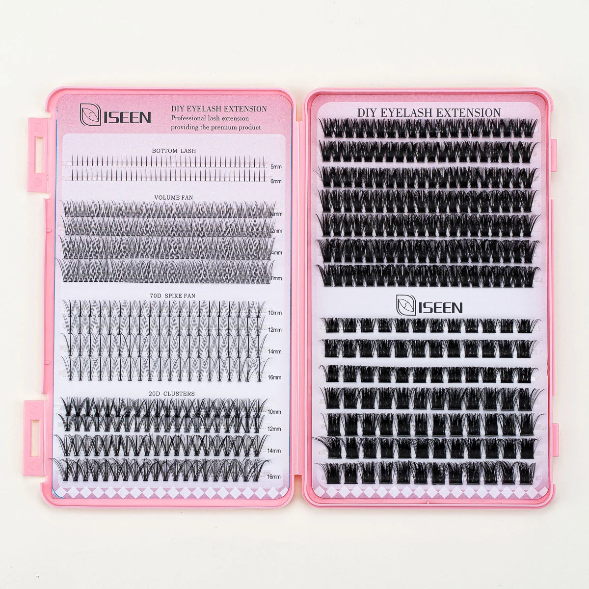 DIY Lash Extension Kit – Mix Individual Lash Clusters with Lash Bond & Seal, Includes Tweezers for Eyelash Extensions