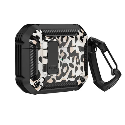 Carbon Fiber Shockproof Case for AirPods Pro 1/2 & AirPods 3 – Protective Headset Cover with Switch