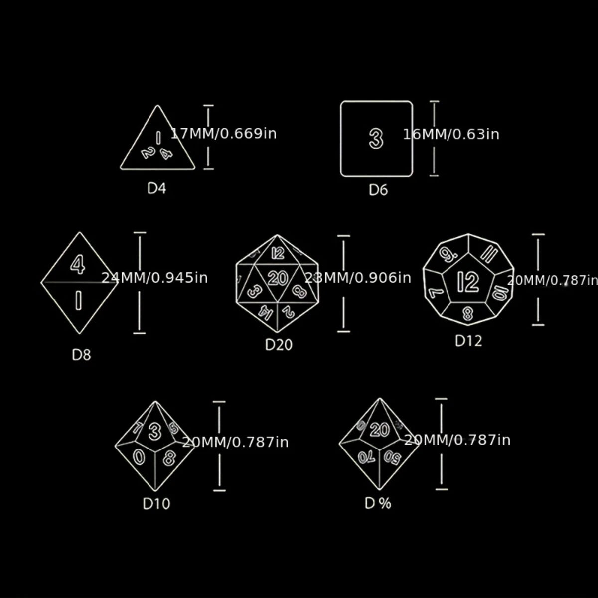 7Pcs RPG Dice Set - Mythology Inspired Polyhedral D&D COC Dice with Fantasy Potion Flask for Tabletop Games