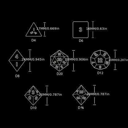 7Pcs RPG Dice Set - Mythology Inspired Polyhedral D&D COC Dice with Fantasy Potion Flask for Tabletop Games