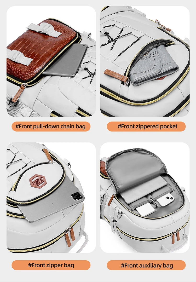 Outdoor Travel Backpack – Large Capacity Sports & Camping Knapsack for Men & Women, Laptop Bag with Shoes Pocket