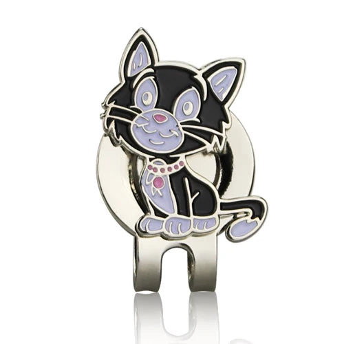 Golf Ball Marker with Hat Clip – Magnetic Alloy Marker, Tiger Putter Flog Glass & Lucky Clover Gift for Golfers