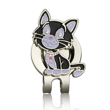 Golf Ball Marker with Hat Clip – Magnetic Alloy Marker, Tiger Putter Flog Glass & Lucky Clover Gift for Golfers