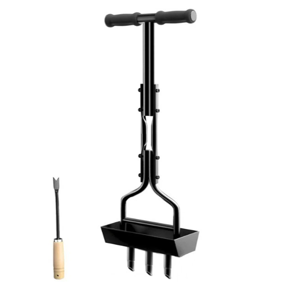 Manual Lawn Aerator Corer Tool - Plug Aerator with Cleaning Tool for Grass, Garden & Yard Care
