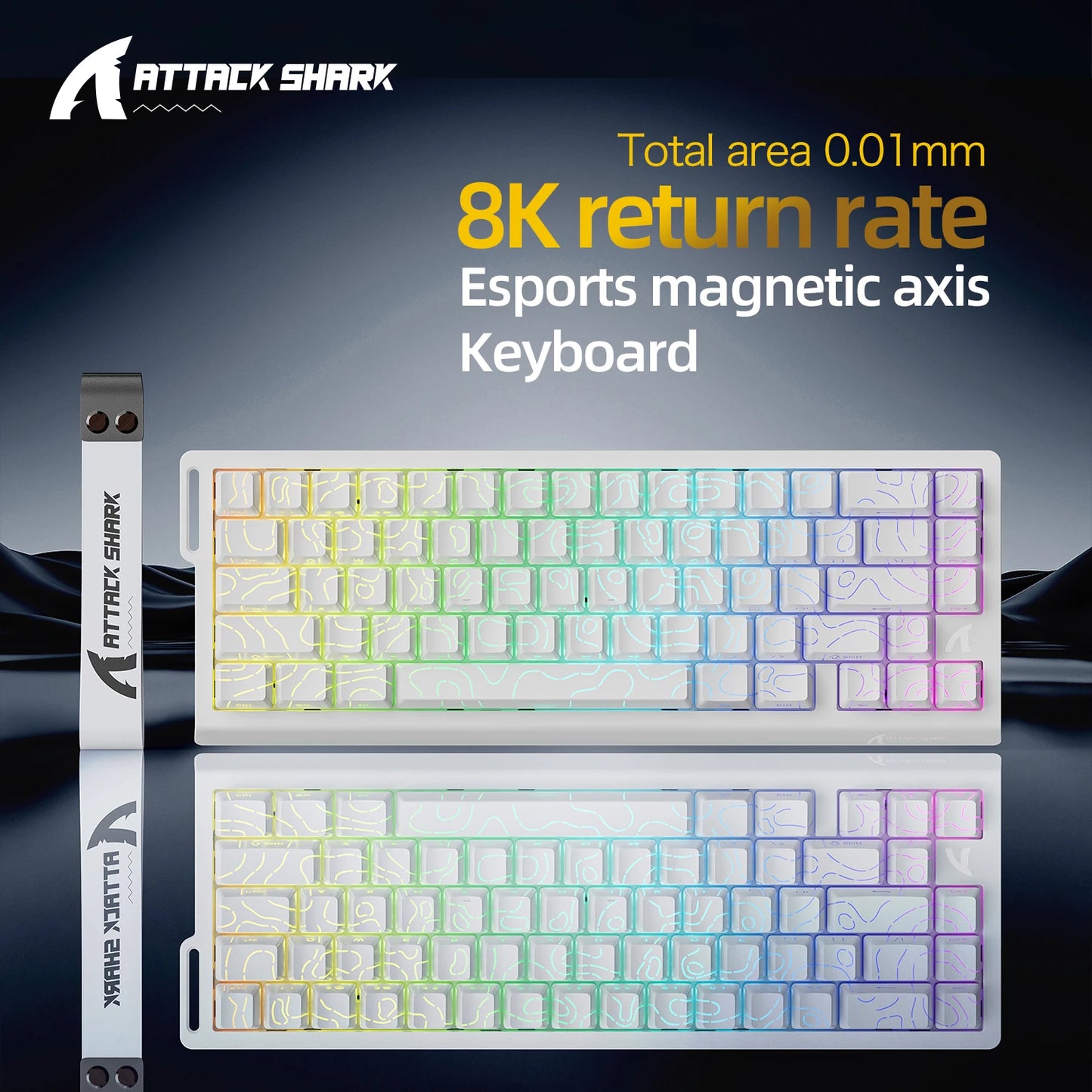 ATTACK SHARK X68HE Magnetic Gaming Keyboard - X68 Pro Rapid Trigger 8000Hz Mechanical Keyboard