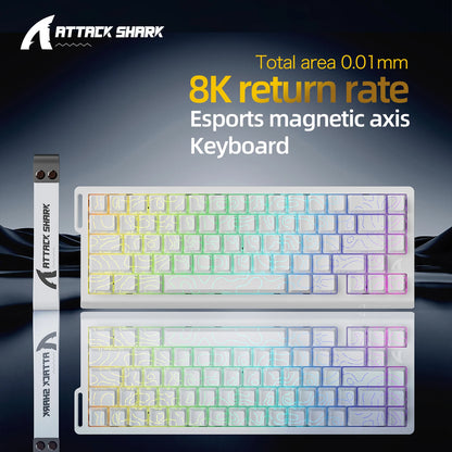 ATTACK SHARK X68HE Magnetic Gaming Keyboard - X68 Pro Rapid Trigger 8000Hz Mechanical Keyboard