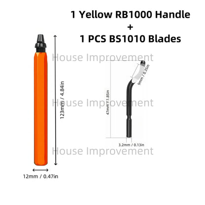 11-Piece Deburring Tool Set - High-Speed Steel Swivel Blades for Metal, Plastic, PVC, Copper, Aluminum & Resin
