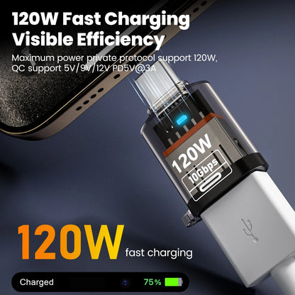 Olaf 120W USB-C OTG Adapter - USB 3.2 Type-C Fast Charging Connector for iPhone 15 16 MacBook iPad & Android Devices