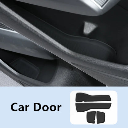 Honda Civic 11th Gen 2022–2025 Door Groove & Cup Mat Set – 12PCS Silicone Non-Slip Car Interior Storage Mats