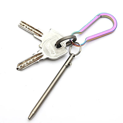 Pure Titanium Mini Bolt Pen — Compact Portable Keychain Metal Ballpoint Pen Travel & Signing Gift