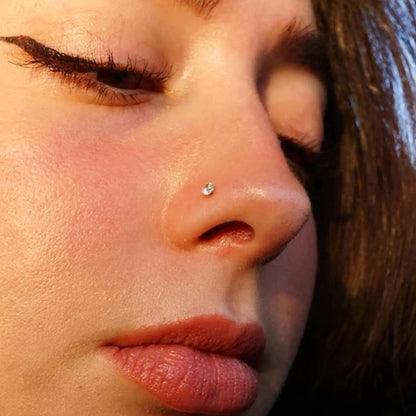 5PCS Stainless Steel Nose Ring Studs — Crystal Nostril Piercing Jewelry for Women & Girls, 1.5/2.0/2.5/3.0mm, 20G