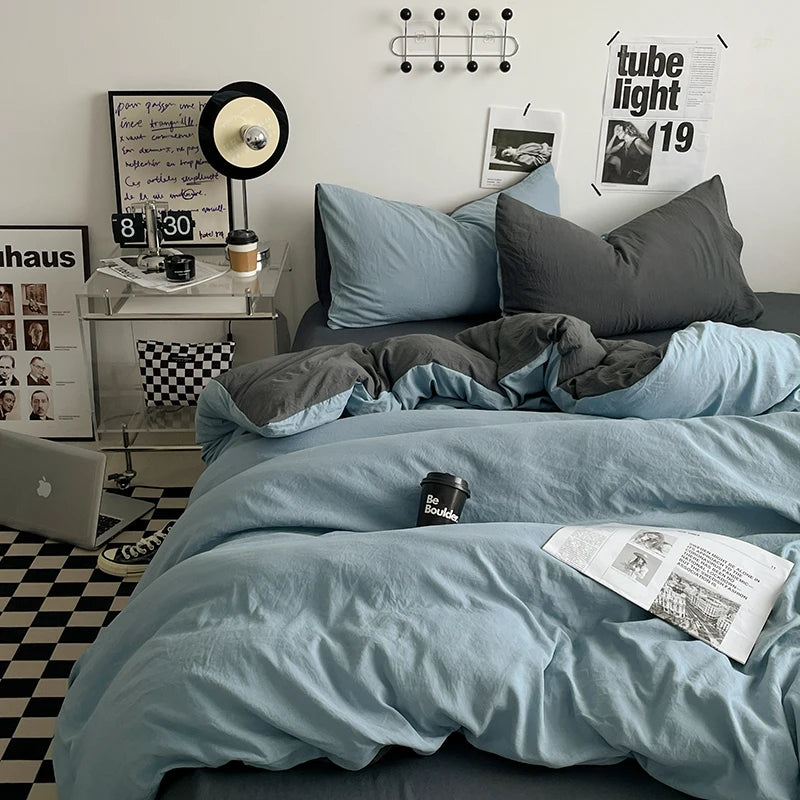 Bedding Comforter Set – Duvet Cover & Bed Sheets with Pillowcases for Queen/King Bed, Edredones de Cama