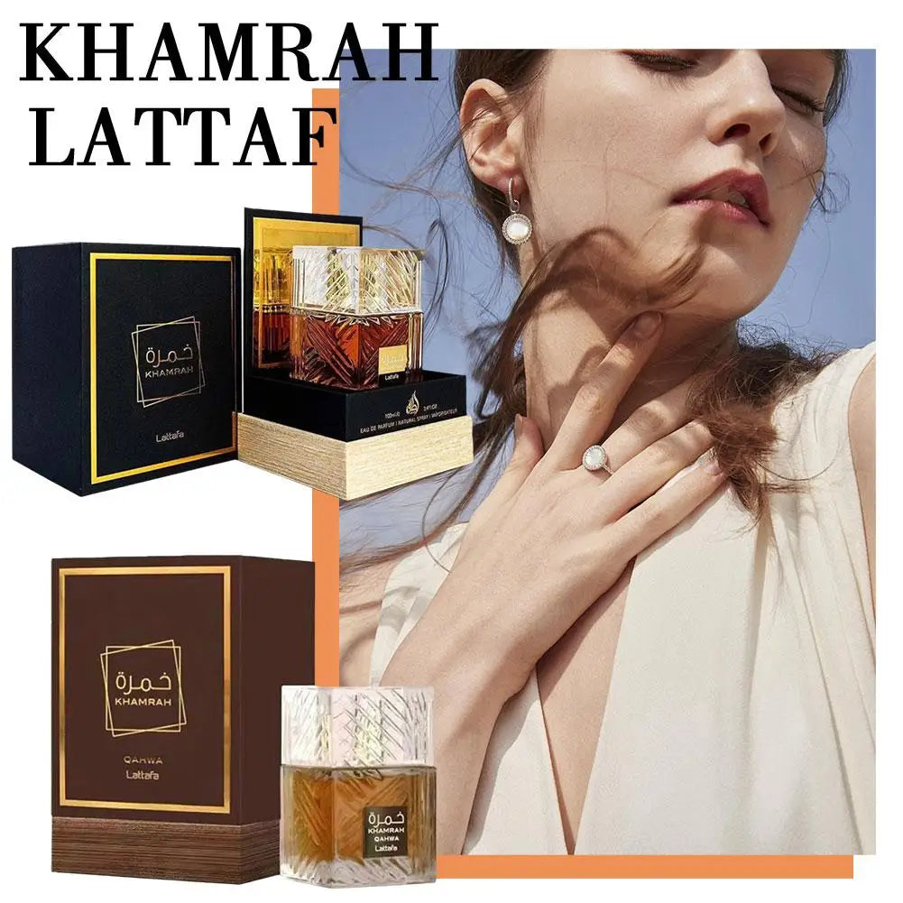 Lattafa Khamrah Qahwa 100ml Eau De Toilette – Unisex Perfume, Middle Eastern Arab Fragrance, Dubai Inspired