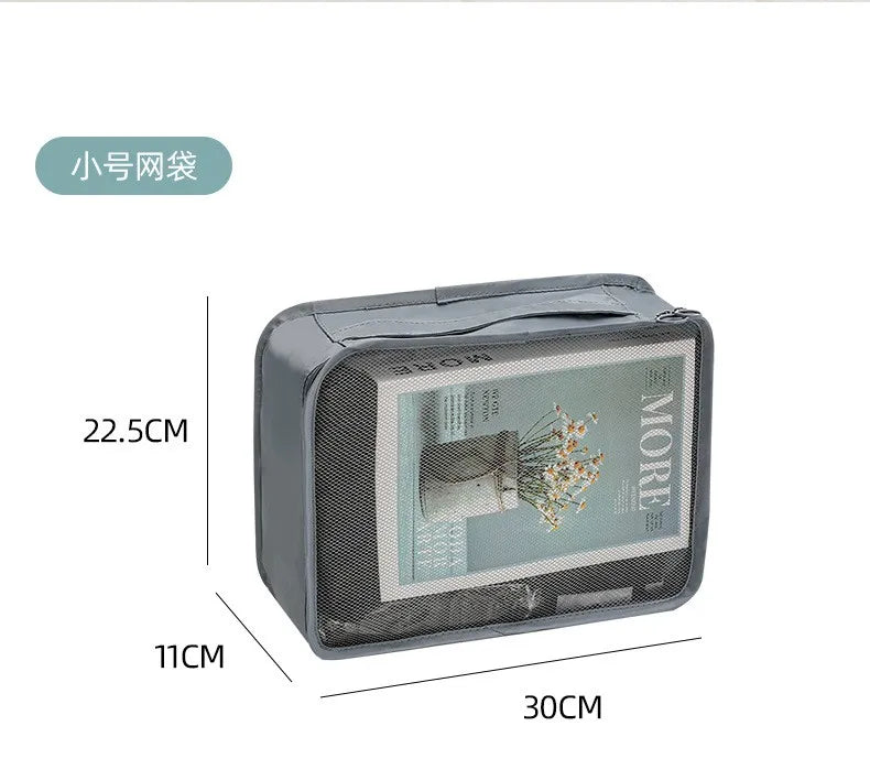 7/8/9/10-Pcs Travel Organizer Set — Portable Packing Cubes for Luggage, Clothes & Shoes, Foldable Storage Bags