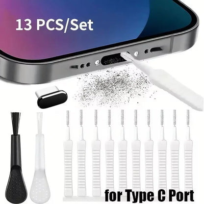 Phone Cleaning Kit - Speaker & Charging Port Dust Removal Brush for iPhone, Samsung & Xiaomi