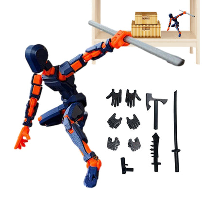 13-Joint Articulated Figure – Movable DIY 3D Printed Action Doll for Stop Motion & Animation