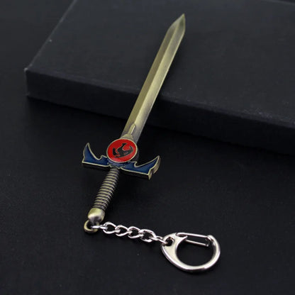 ThunderCats Sword Keychain - Metal Lion Mark Logo Pendant for Men, Movie Fan Gift & Key Holder