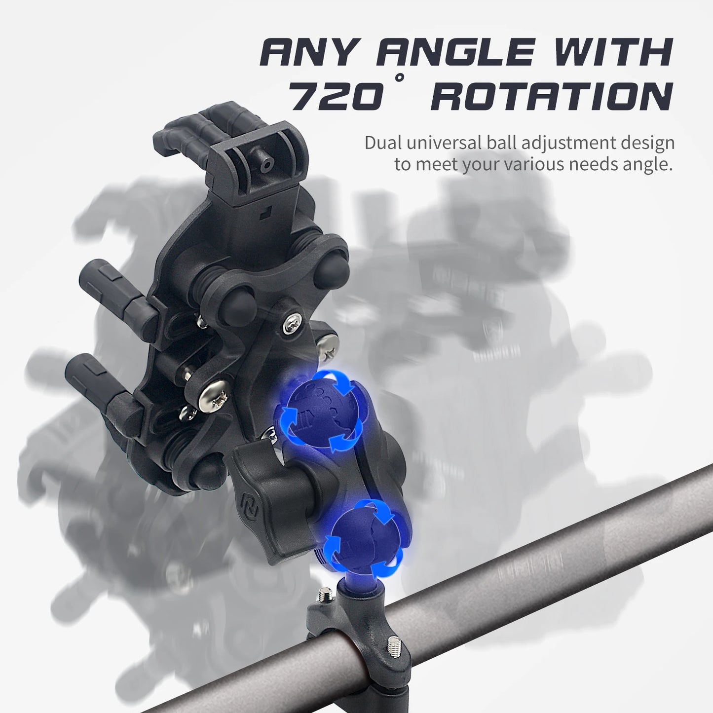 Aluminum Motorcycle Handlebar Phone Holder – Anti-Vibration Navigation & Mirror Mount Stand