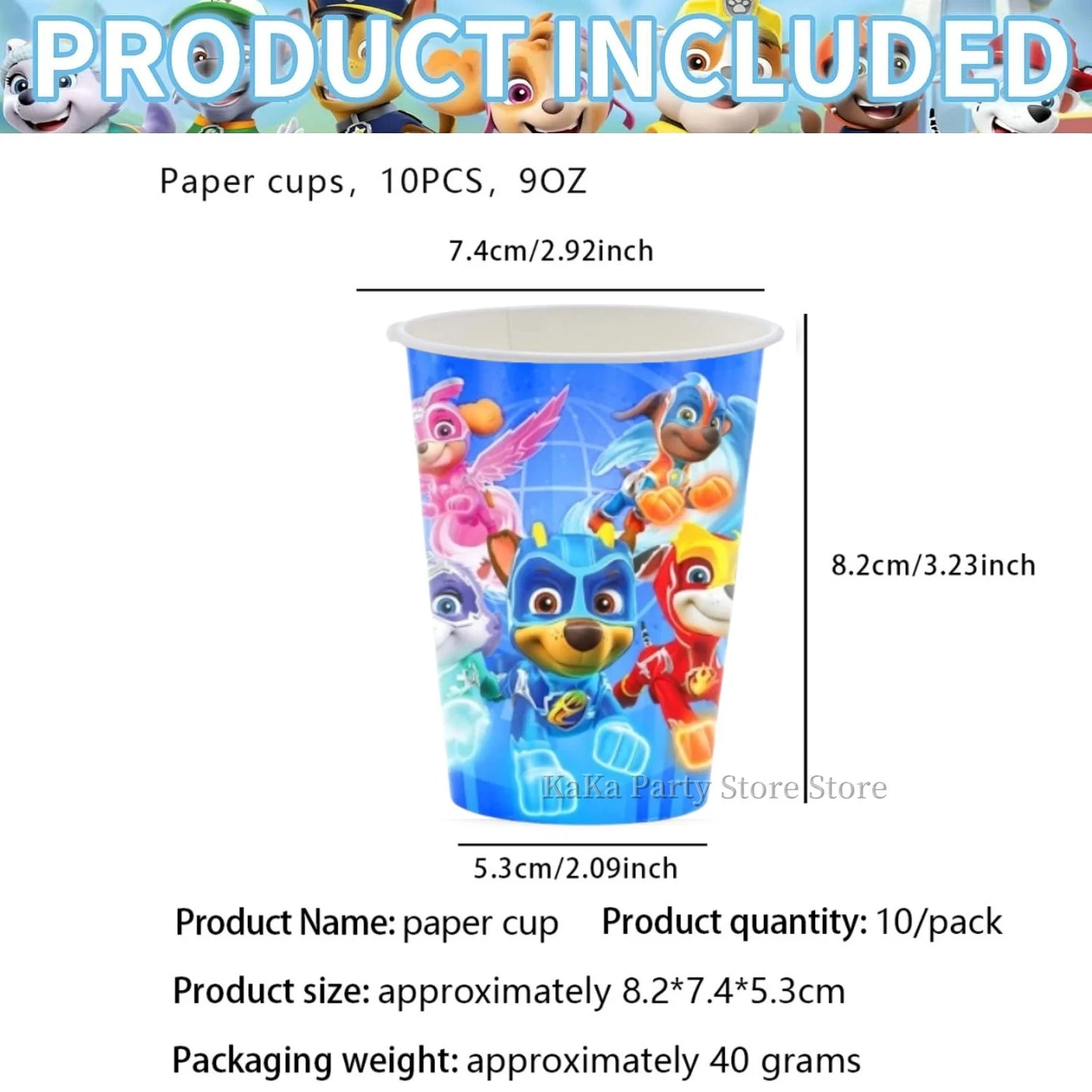 PAW Patrol Birthday Party Supplies Set – Tablecloth, Plates, Cups & Balloons Kids Party Decor for Birthday, Baby Shower & Favors