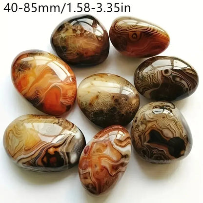Big Silk Agate Raw Stone – Unengraved Pebble Handle Piece for DIY Jewelry, Gemstones & Stone Landscaping