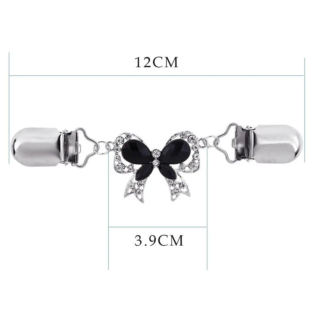 Retro Rhinestone Sweater Shawl Clasp - Antique Flower Duck Mouth Clothing Pin For Cardigans And Shirts