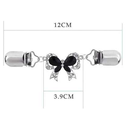 Retro Rhinestone Sweater Shawl Clasp - Antique Flower Duck Mouth Clothing Pin For Cardigans And Shirts