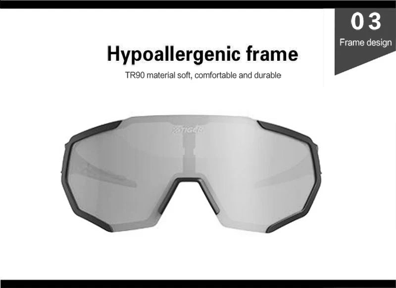 X-TIGER Polarized Cycling Glasses — Photochromic MTB & Road Bike Sunglasses for Sports
