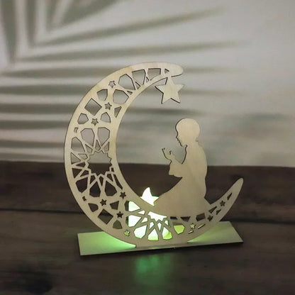 Mubarak Moon Castle Table Ornaments - 2024 Ramadan and Eid Al Adha Home Decoration for Islamic Festivals