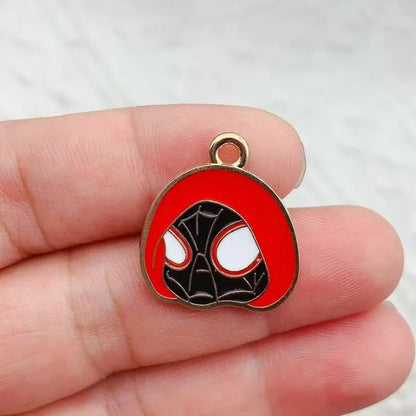 10-Piece Cartoon Alloy Drop Charms - DIY Jewelry Making Pendants for Earrings, Keychains & Creative Accessories