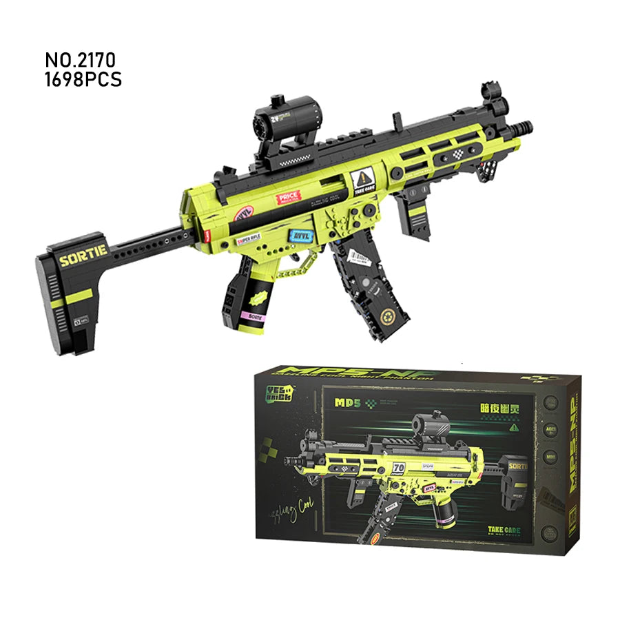 Cool Toy Gun Building Block Set – Mini Plastic Military Weapon Model for Boys’ Assembly & Gifts