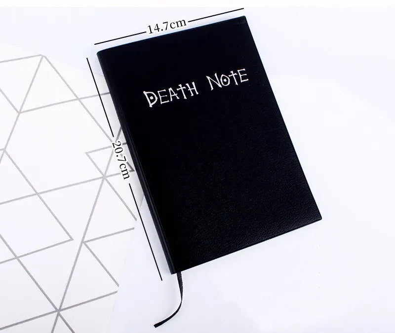 A5 Anime Notebook Set – Leather Journal, Feather Pen, Animation Art Writing Notepad with Necklace