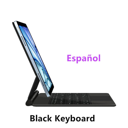 Backlit Magic Keyboard Case for iPad Pro 11/13" (2024 M4) & iPad Air M2 – Smart Folio Cover